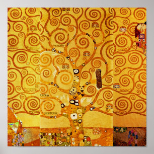 Póster Árbol de la Vida Gustav Klimt Nouveau