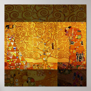 Póster Árbol de la Vida Gustav Klimt Nouveau