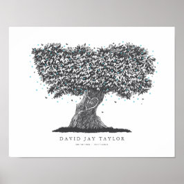 Póster Árbol de la Vida Regalo Memorial por la Pérdida de