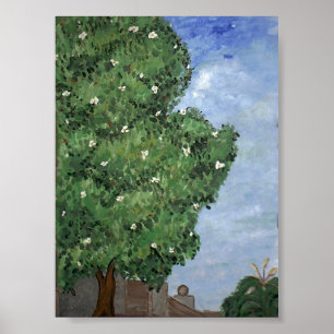 Póster Árbol De Magnolia En El Parque De La Ciudad