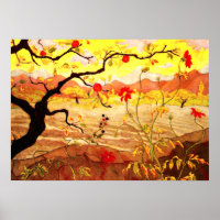 Árbol de manzanas con fruta roja - Pintura de Paul