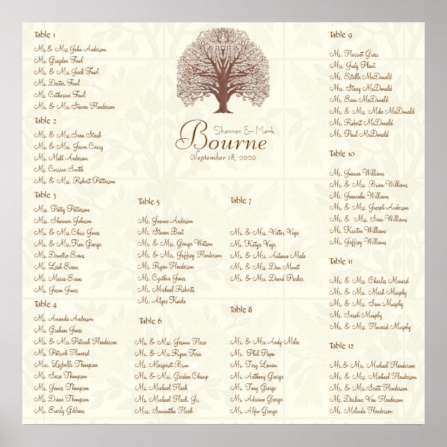 Póster Árbol de marfil marrón giratorio con capacidad par (Frente)