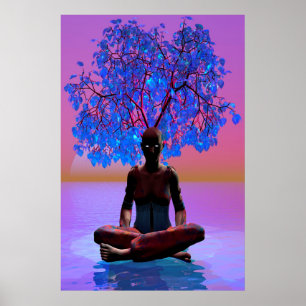 Póster Árbol de meditación