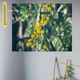 Póster Árbol de mimosa con flores amarillas