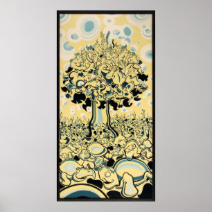 Póster Árbol de monos
