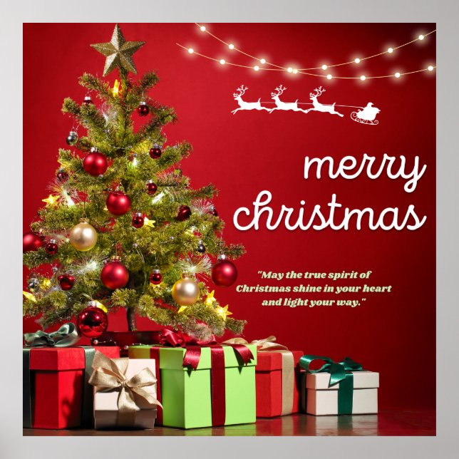 Póster árbol de navidad (Frente)