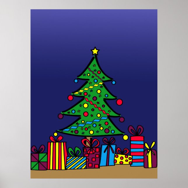 Póster árbol de Navidad (Frente)
