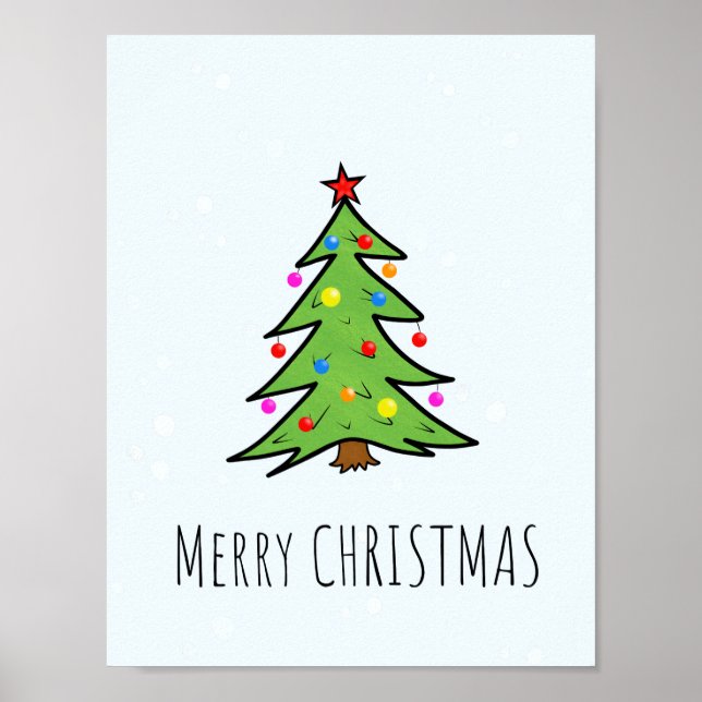 Póster árbol de Navidad (Frente)