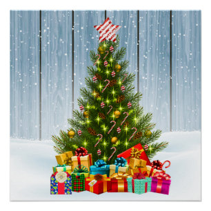 Póster árbol de Navidad