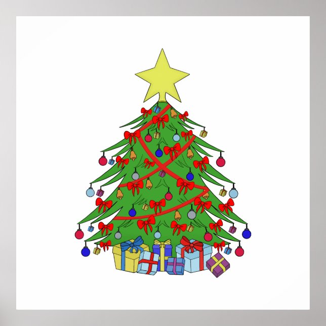 Póster árbol de Navidad (Frente)