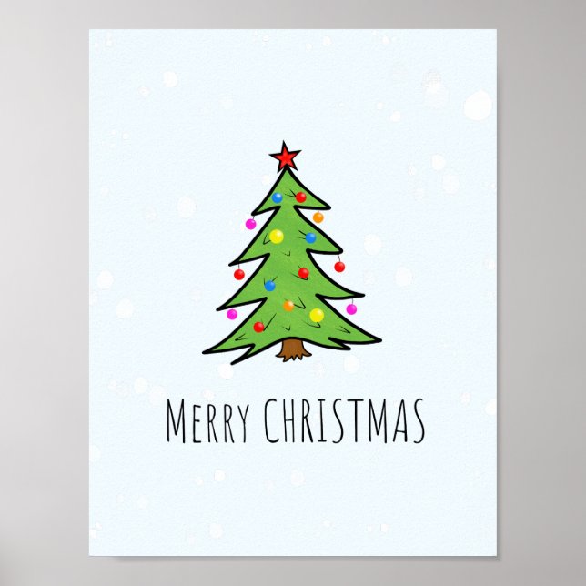 Póster árbol de Navidad (Frente)