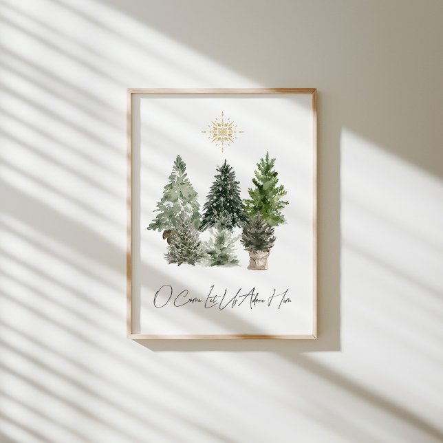 Póster Árbol de navidad acuarela para que nos adoremos (Subido por el creador)
