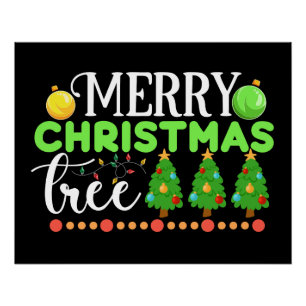 Póster árbol de Navidad alegre-34564