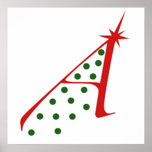 Póster Árbol de Navidad ateo