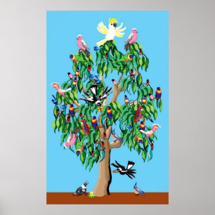 Póster Árbol de Navidad australiano