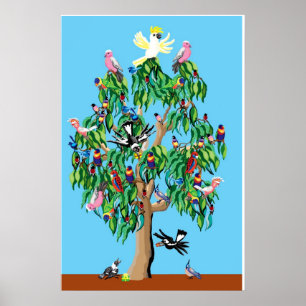 Póster árbol de Navidad australiano