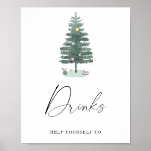 Póster Árbol de Navidad - Bebe Poster
