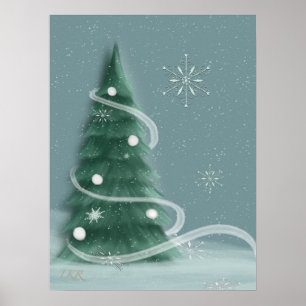 Póster Árbol de Navidad Blue Spruce