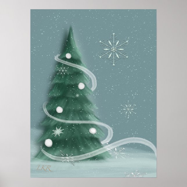 Póster Árbol de Navidad Blue Spruce (Frente)
