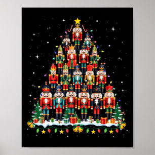 Póster Árbol de Navidad Cascanueces Divertido Navidad Hom