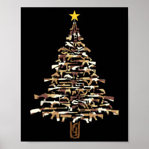 Póster Árbol de Navidad de Armas - Regalo de Navidad de I