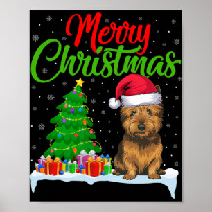 Póster Árbol de Navidad de Cairn Terrier enciende diverti