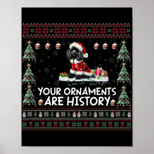 Póster Árbol de navidad de canapé negro ilumina decoracio