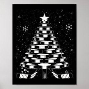 Póster Árbol de Navidad de Hockey sobre Hielo para Jugado