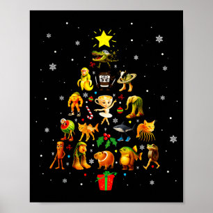 Póster Árbol de Navidad de meme de cerebro podrido italia