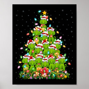 Póster Árbol de navidad de oligarcas de alumbramiento de 