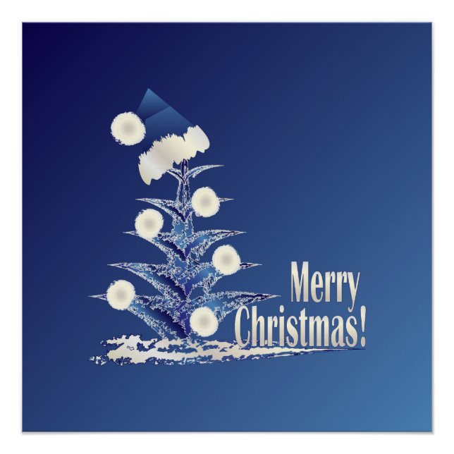 Póster Árbol de Navidad de Santa Claus (Anverso)