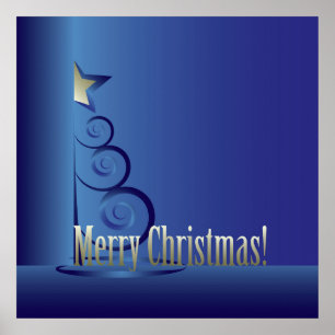 Póster Árbol de Navidad de Sapphire