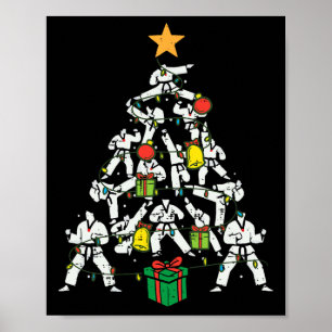 Póster Árbol de Navidad de Taekwondo Navidad Navidad Kara