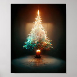Póster Árbol de Navidad de Velas