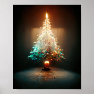 Póster Árbol de Navidad de Velas