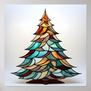 Póster Árbol de Navidad de vidrio templado
