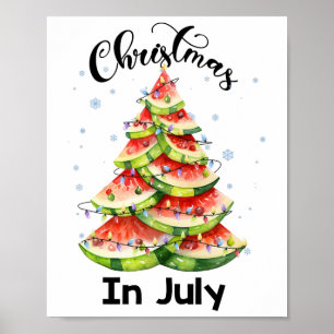 Póster Árbol de Navidad de Waterlemon Navidad en Julio Ve