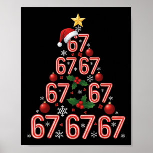 Póster Árbol de Navidad divertido 67 Caramelo Meme Fiesta