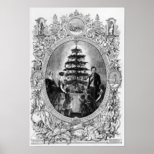 Póster Árbol de navidad en el castillo de Windsor, 1848