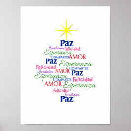 Póster - Árbol de Navidad en palabras