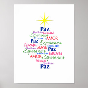 Póster - Árbol de Navidad en palabras
