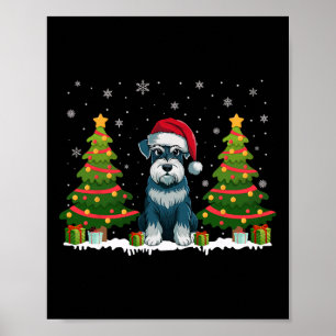 Póster Árbol de Navidad enciende a Navidades de Schnauzer