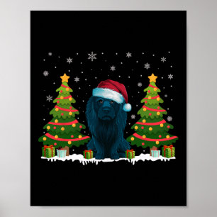 Póster Árbol de navidad enciende perro de África Navidad