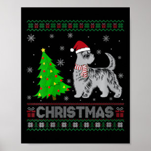 Póster Árbol de Navidad femenino escocés iluminando la fe