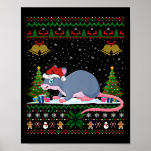 Póster Árbol de Navidad feo ilumina a Navidades de rata d
