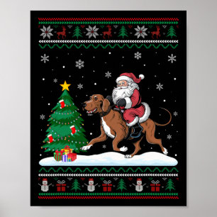 Póster Árbol de Navidad feo ilumina Navidad Santa Coonh