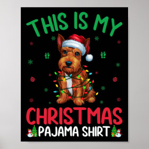 Póster Árbol de Navidad feo Santa Escocia Perro Territori
