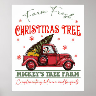 Póster árbol de Navidad fresco de granja2