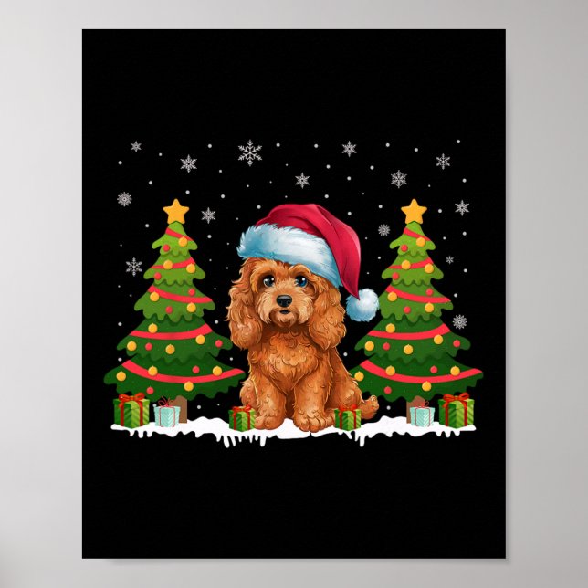 Póster Árbol de navidad ilumina a Navidades de Apoo Dog S (Frente)