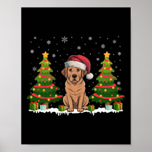 Póster Árbol de navidad ilumina Navidades de perro de Lab